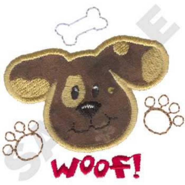 Picture of Puppy Dog Applique Machine Embroidery Design