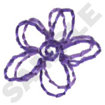 Flower Accent Machine Embroidery Design