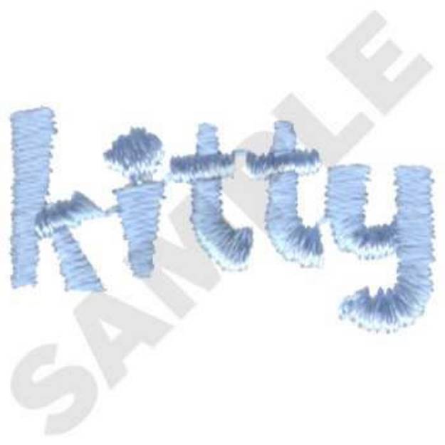 Picture of Kitty Text Machine Embroidery Design