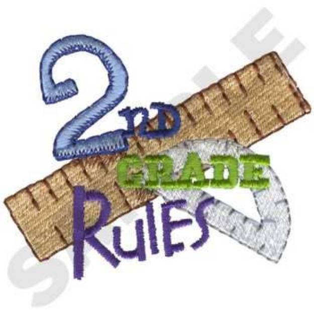 Picture of 2nd Grade Rules Machine Embroidery Design