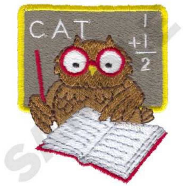 Picture of Teacher Owl Machine Embroidery Design