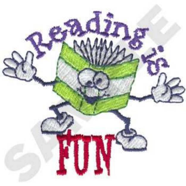 Picture of Reading Is Fun Machine Embroidery Design