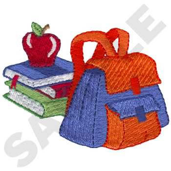 School Supplies Machine Embroidery Design