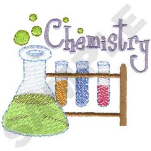 Picture of Chemistry Supplies Machine Embroidery Design