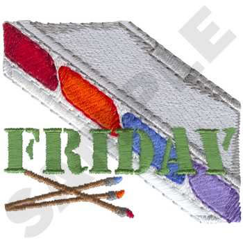 Friday Text Machine Embroidery Design