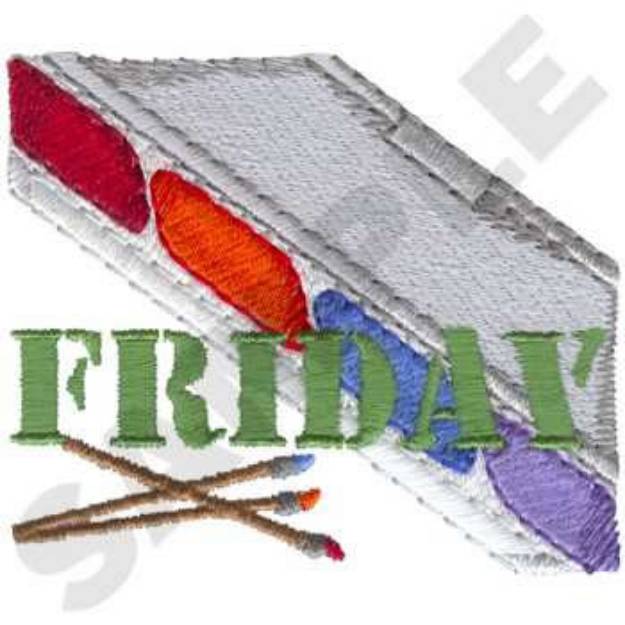 Picture of Friday Text Machine Embroidery Design