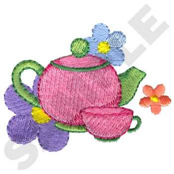 Tea Party Machine Embroidery Design