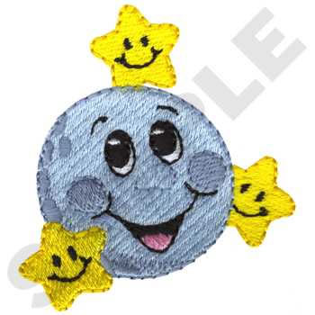 Moon And Stars Machine Embroidery Design