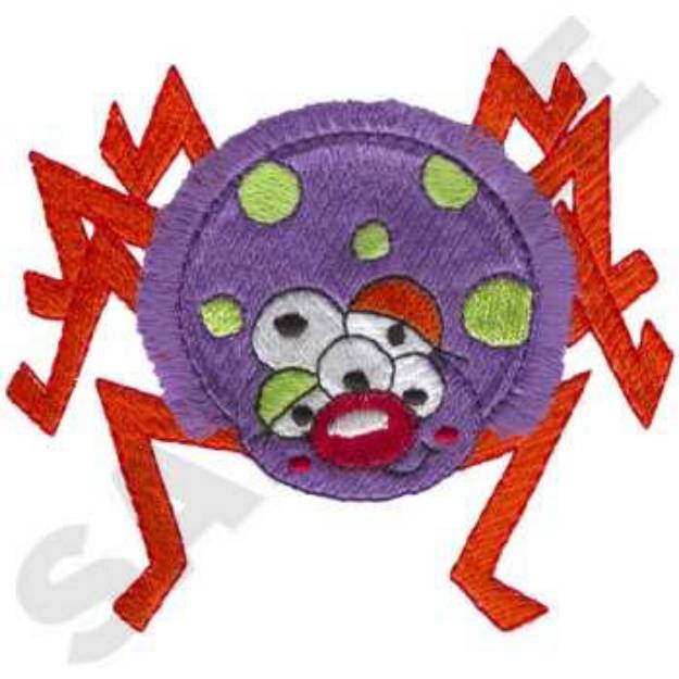 Picture of Purple Spider Machine Embroidery Design