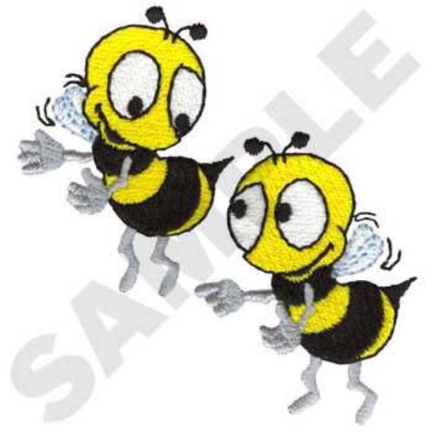 Picture of Kid Bees Machine Embroidery Design