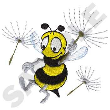Floating Bee Machine Embroidery Design