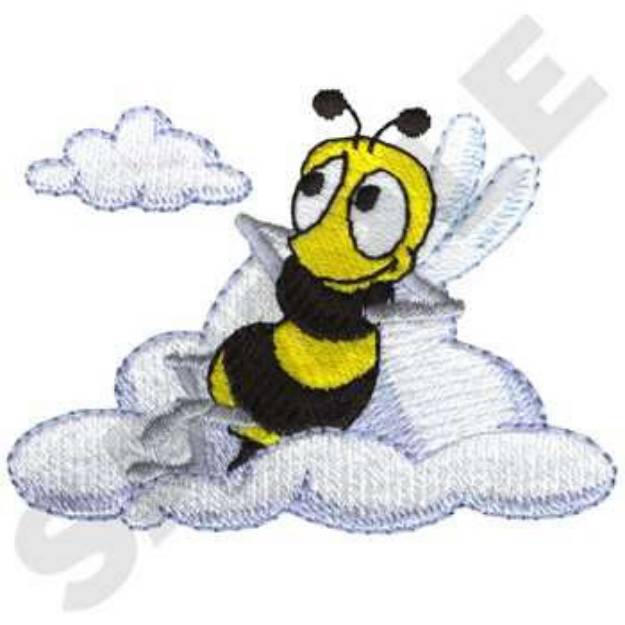 Picture of Bee Cloud Watching Machine Embroidery Design