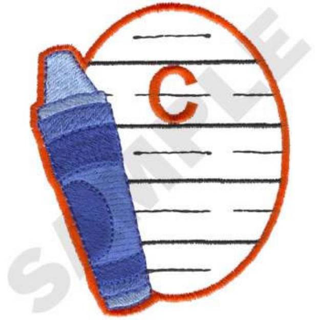 Picture of C Is For Crayon Machine Embroidery Design