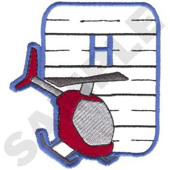 H Is For Helicopter Machine Embroidery Design
