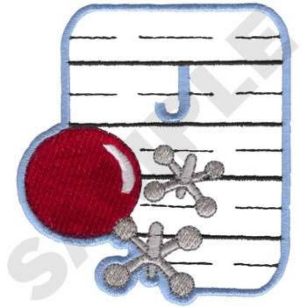 Picture of J Is For Jacks Machine Embroidery Design