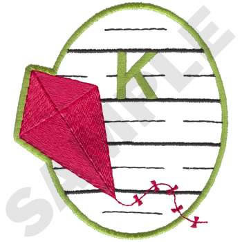 K Is For Kite Machine Embroidery Design