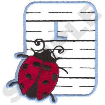 L Is For Ladybug Machine Embroidery Design