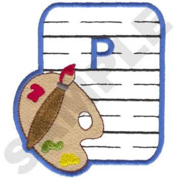 Picture of P Is For Paint Machine Embroidery Design