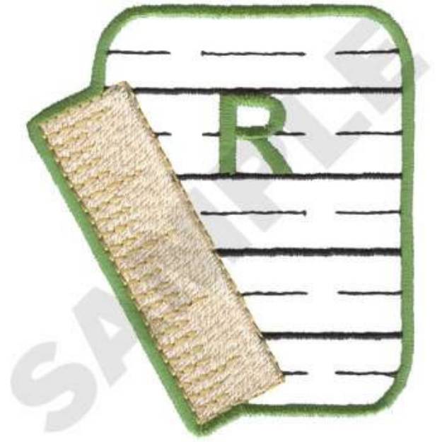 Picture of R Is For Ruler Machine Embroidery Design