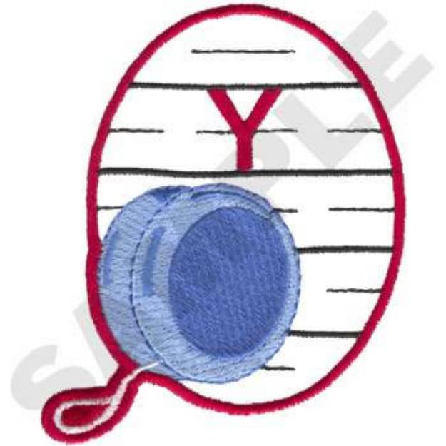 Picture of Y Is For Yo-yo Machine Embroidery Design