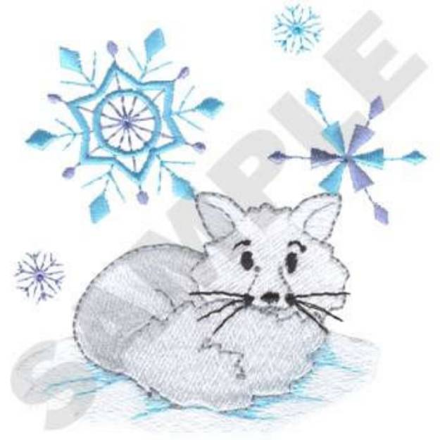 Picture of Arctic Fox Machine Embroidery Design