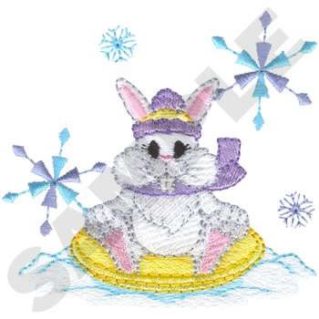 Arctic Bunny Machine Embroidery Design