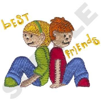 Best Friends Machine Embroidery Design