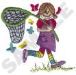 Picture of Butterfly Catcher Machine Embroidery Design