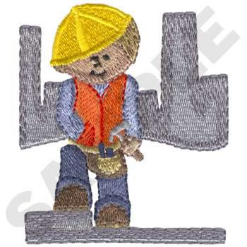 Little Construction Boy Machine Embroidery Design