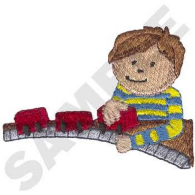 Picture of Little Conductor Machine Embroidery Design