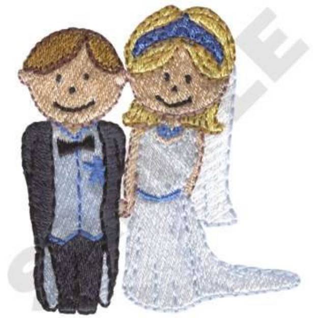 Picture of Little Bride & Groom Machine Embroidery Design