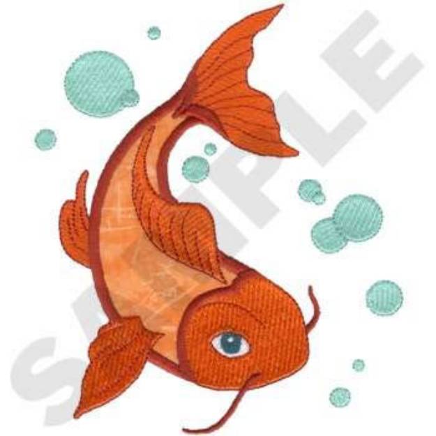 Picture of Koi Fish Applique Machine Embroidery Design