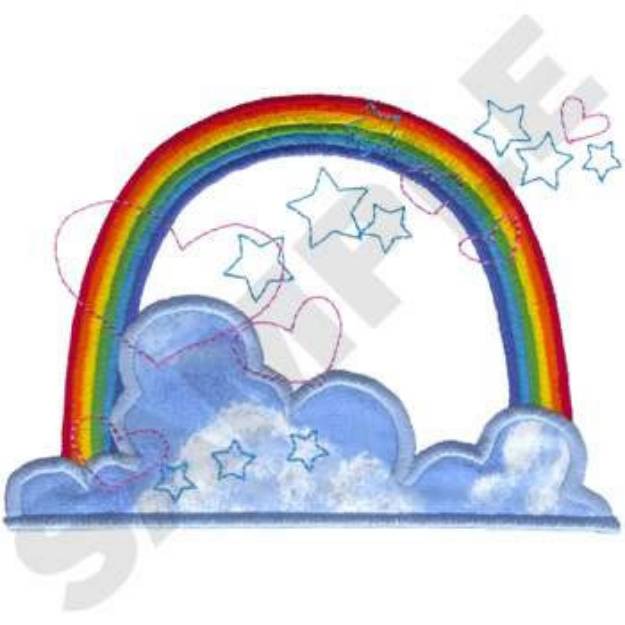 Picture of Rainbow Applique Machine Embroidery Design