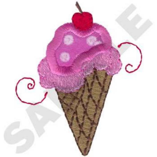 Picture of Ice Cream Applique Machine Embroidery Design