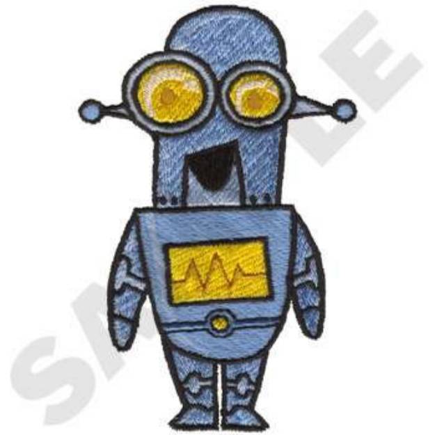 Picture of Cute Robot Machine Embroidery Design