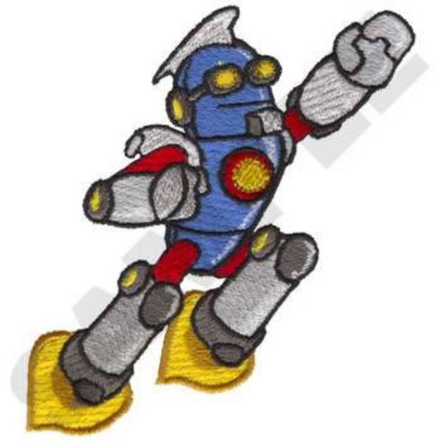 Picture of Rocket-Bot Machine Embroidery Design