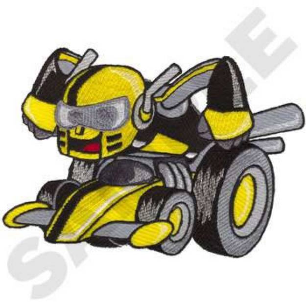 Picture of Race-Bot Machine Embroidery Design