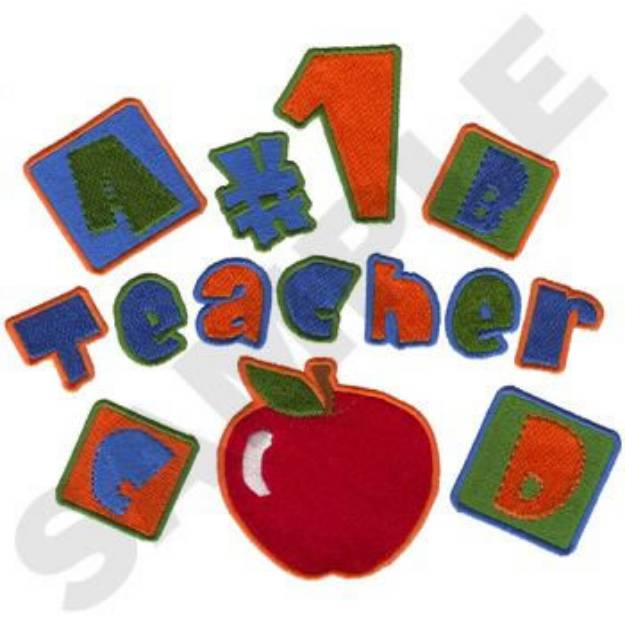 Picture of Teacher Machine Embroidery Design