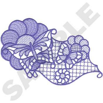 Butterflies Scroll Machine Embroidery Design
