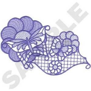 Picture of Butterflies Scroll Machine Embroidery Design