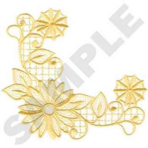 Picture of Daisy Scroll Machine Embroidery Design