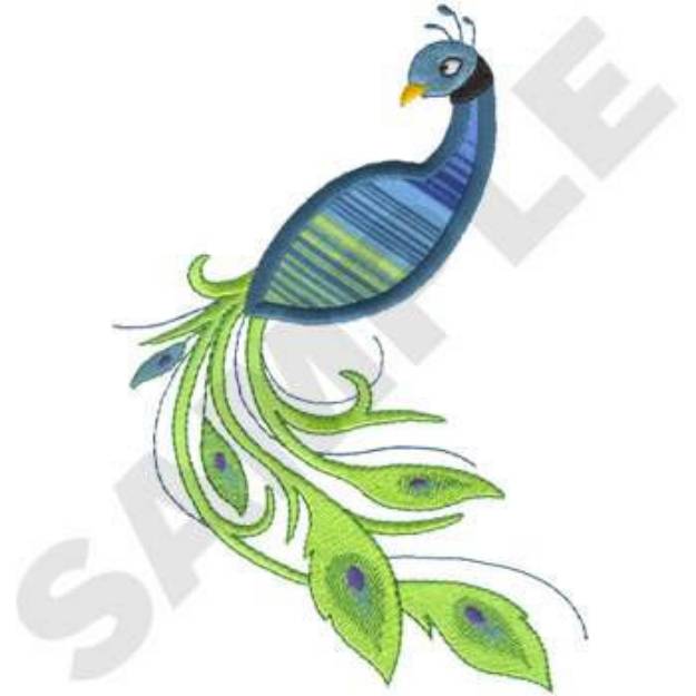 Picture of Peacock Applique Machine Embroidery Design