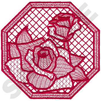 Roses Lace Machine Embroidery Design