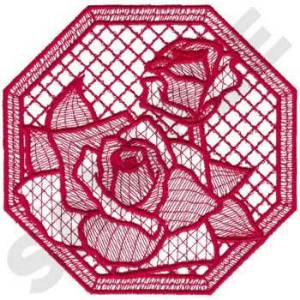 Picture of Roses Lace Machine Embroidery Design