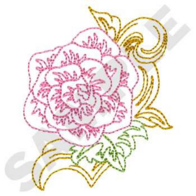 Picture of Begonia Flower Machine Embroidery Design
