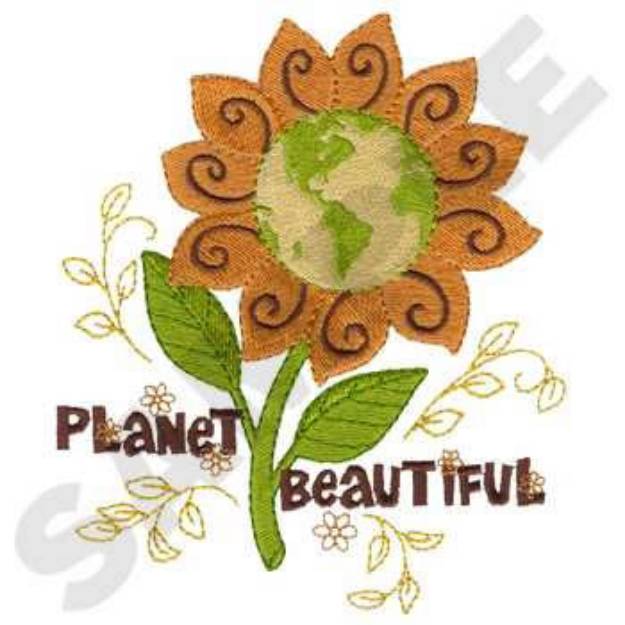 Picture of Sunflower Planet Machine Embroidery Design