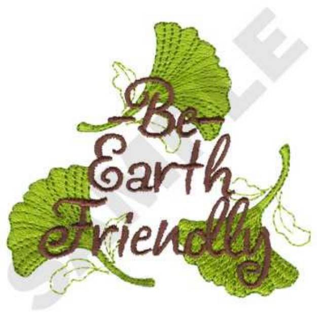 Picture of Be Earth Friendly Machine Embroidery Design