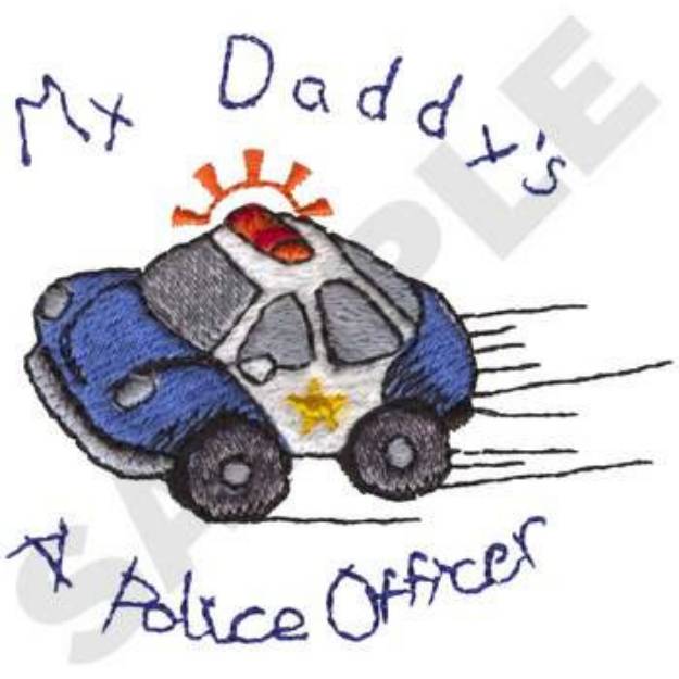 Picture of Police Officer Machine Embroidery Design