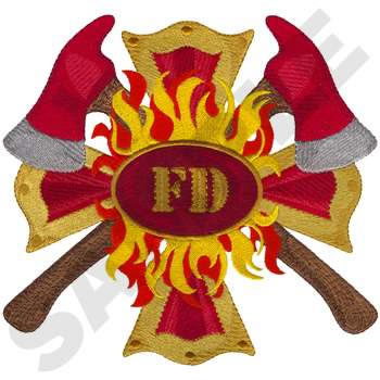 Fire And Rescue Machine Embroidery Design