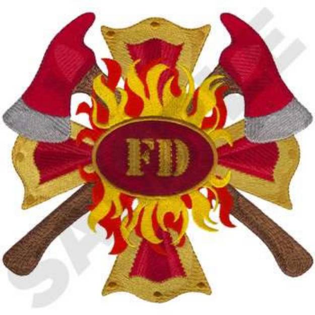 Picture of Fire And Rescue Machine Embroidery Design